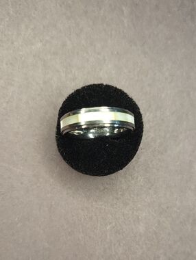 Tungsten Mother of Pearl Ring